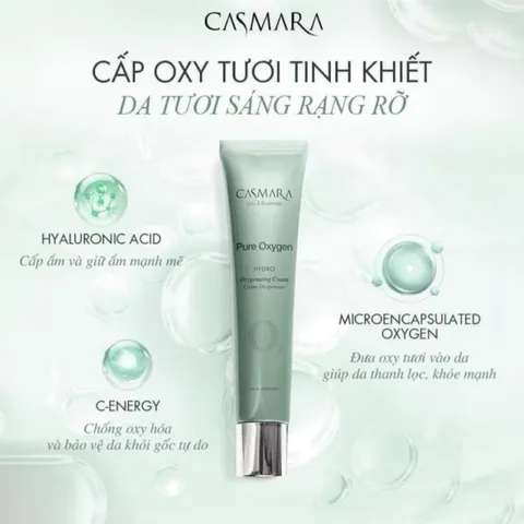 (Hàng nhập khẩu) Casmara Pure Oxygen Hydro Oxygenating Cream 50ml - Kem Dưỡng Oxy Cấp Ẩm, Trẻ Hóa Da