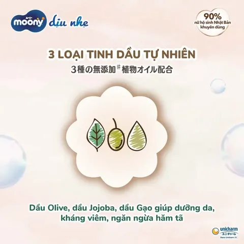 (Hàng nhập khẩu) Tã Dán Moony Dịu Nhẹ Size M 46 Miếng 6-11kg - Mềm Mại Cho Da Bé