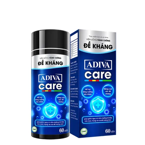 (Hàng chính hãng) ADIVA Care Hộp 60 Viên - Hỗ Trợ Tăng Cường Hệ Miễn Dịch, Nâng Cao Sức Đề Kháng