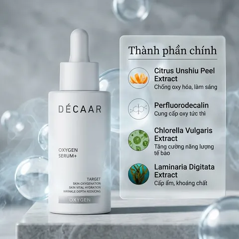 (Hàng nhập khẩu) Huyết thanh dẫn xuất Oxy tươi + Décaar Oxygen Serum+ 50ml