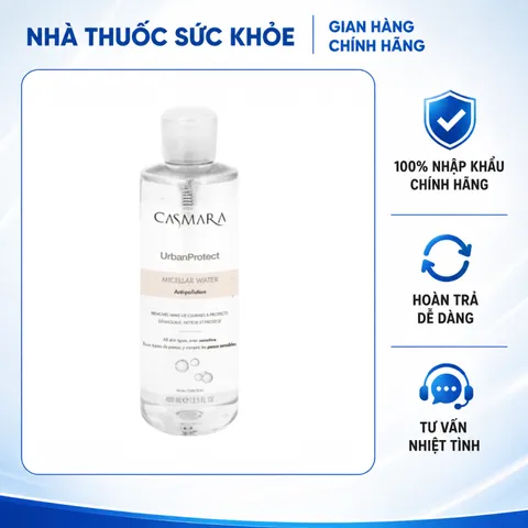(Hàng nhập khẩu) Nước Tẩy Trang Casmara Urban Protect Micellar Water Anti-Pollution 400ML - Làm Sạch Sâu, Dịu Nhẹ, Mềm Mịn Da