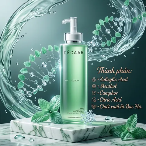 (Hàng chính hãng) Lotion Acid Cho Da Dầu Mụn Décaar Phyto Lotion – Chai 500ml