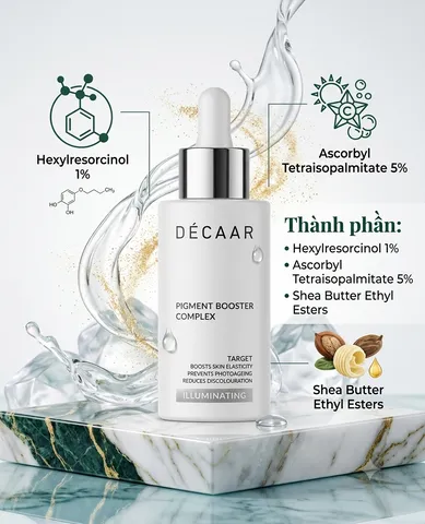 (Hàng nhập khẩu) Serum Phức Hợp Booster Décaar Pigment Booster Complex Hỗ Trợ Giảm Sắc Tố Da - Chai 50ml