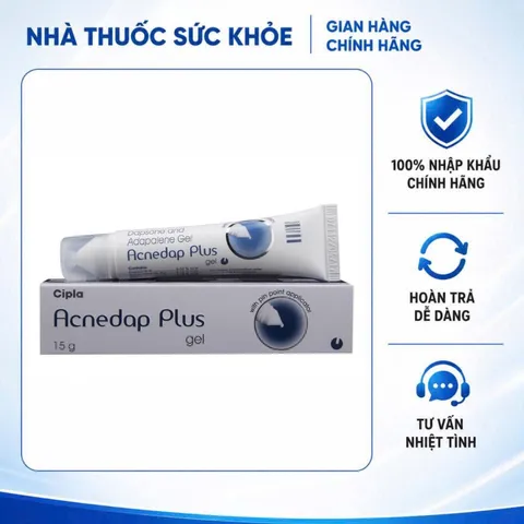 (Hàng nhập khẩu) Acnedap Plus Gel Tuýp 15g - Gel Hỗ Trợ Chăm Sóc Da Mụn Trứng Cá
