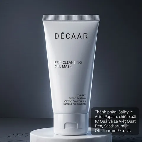 (Hàng nhập khẩu) Mặt Nạ 3 In 1 Décaar Pro Cleansing Gel Mask - Tuýp 150ml