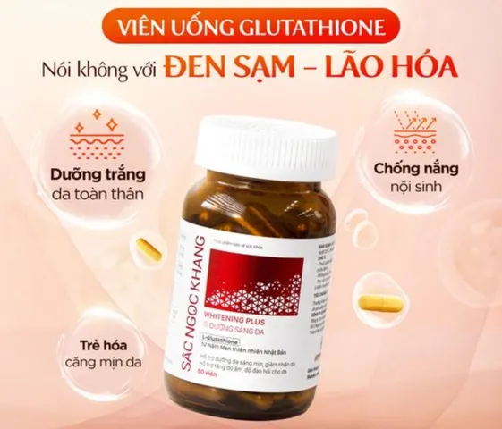 (Hàng chính hãng) Viên uống dưỡng trắng da Sắc Ngọc Khang Whitening Plus - Lọ 60 viên