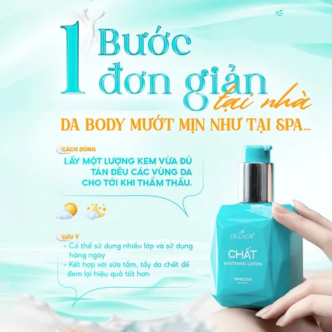 (Hàng chính hãng) Kem Body Chất Whitening Lotion Day Cream Dr Lacir - Kem Dưỡng Body Ban Ngày Hỗ Trợ Dưỡng Ẩm