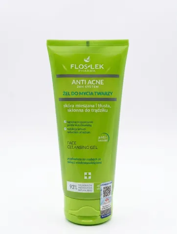 Sữa Rửa Mặt Floslek Anti Acne cho Da Dầu Mụn - Gel Làm Sạch Sâu Ngăn Ngừa Mụn, Kháng Viêm, Dưỡng Ẩm 200ml