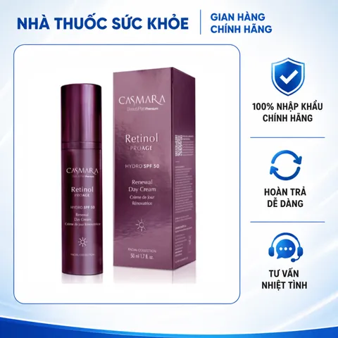 (Hàng nhập khẩu) Kem Dưỡng Da Ban Ngày Casmara Retinol Proage Hydro SPF 50 Renewal Day Cream 50ml - Trẻ Hóa Da & Chống Nắng