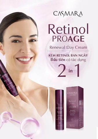 (Hàng nhập khẩu) Kem Dưỡng Da Ban Ngày Casmara Retinol Proage Hydro SPF 50 Renewal Day Cream 50ml - Trẻ Hóa Da & Chống Nắng