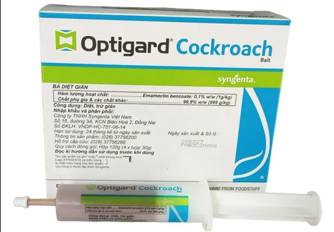Thuốc Diệt Gián Optigard Cockroach Gel Bait Emamectin Benzoate 0,1%