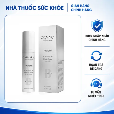 (Hàng nhập khẩu) Casmara RGnerin Hydro-Nutri Wrinkle Cream - Kem Dưỡng Ẩm Chống Nhăn, Hỗ Trợ Làm Mịn & Săn Chắc Da 50ml