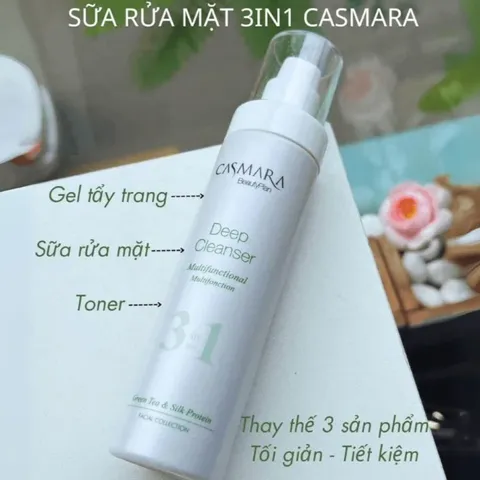 (Hàng nhập khẩu) Sữa Rửa Mặt Casmara Deep Cleanser Multifunctional 3 In 1 150ml - Làm Sạch, Tẩy Trang, Cân Bằng Da