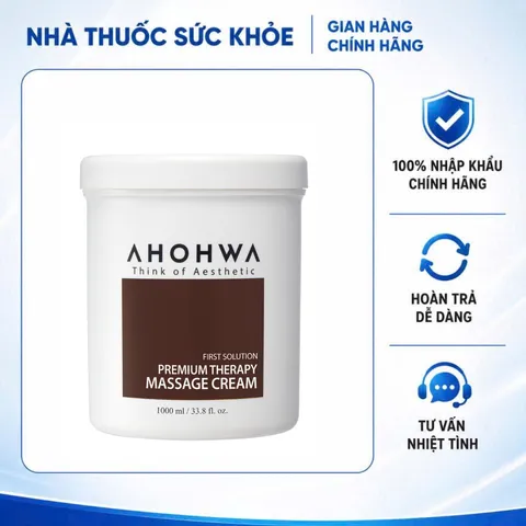 (Hàng nhập khẩu) Kem Massage Premium Therapy Massage Cream Ahohwa 1000ml - Hỗ Trợ Dưỡng Ẩm, Massage Nâng Cơ