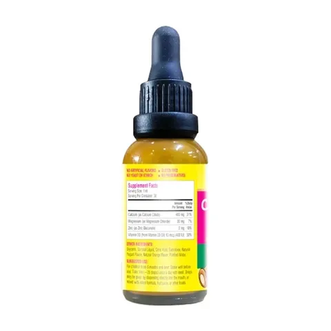 (Hàng nhập khẩu) Siro MediUSA Calcium Magnesium ZinC Vitamin D3 Drops cho trẻ từ 6 tháng tuổi - Chai 30ml