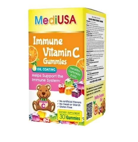 (Hàng nhập khẩu) Kẹo dẻo MediUSA Immune Vitamin C Gummies hỗ trợ tăng đề kháng hộp 30 viên