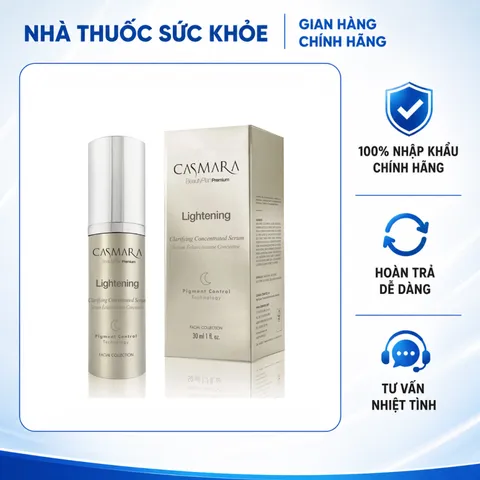 (Hàng nhập khẩu) CASMARA Lightening Clarifying Concentrated Serum 30ML - Serum Dưỡng Sáng, Hỗ Trợ Mờ Thâm Nám