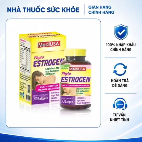 (Hàng nhập khẩu) Viên Uống MediUSA Phyto Estrogen 30 Viên - Hỗ Trợ Nội Tiết Tố & Sức Khỏe Nữ Giới