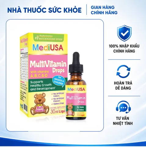 (Hàng nhập khẩu) Multivitamin Drops MediUSA 30ml - Hỗ trợ miễn dịch cho trẻ