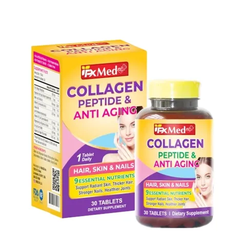 (Hàng nhập khẩu) Collagen Peptide Anti Aging MediUSA 30 Viên - Hỗ Trợ Bổ Sung Collagen, Dưỡng Da