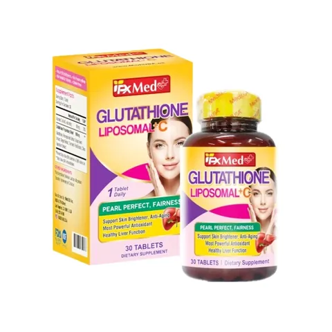 (Hàng nhập khẩu) Viên Uống MediUSA Glutathione Liposomal+C 30 Viên - Hỗ Trợ Sáng Da, Chống Oxy Hóa & Gan Khỏe Mạnh