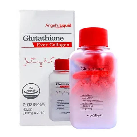 (Hàng nhập khẩu) Viên Uống Trắng Da Angel's Liquid Glutathione Ever Collagen Hàn Quốc 72 Viên