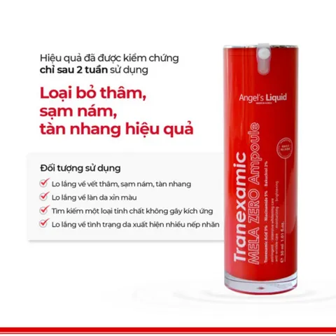 (Hàng nhập khẩu) Tinh Chất Hỗ Trợ Mờ Thâm Nám Angel's Liquid Tranexamic Mela Zero Ampoule 30ml