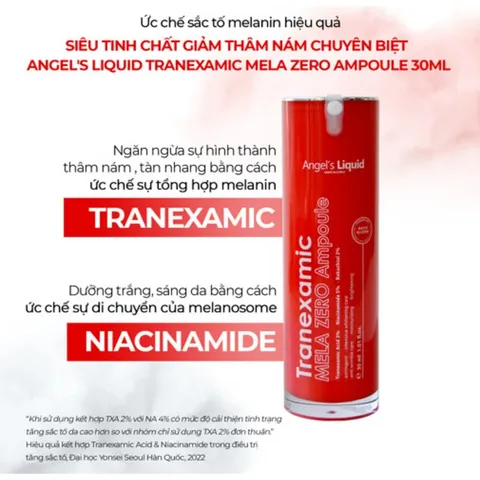 (Hàng nhập khẩu) Tinh Chất Hỗ Trợ Mờ Thâm Nám Angel's Liquid Tranexamic Mela Zero Ampoule 30ml