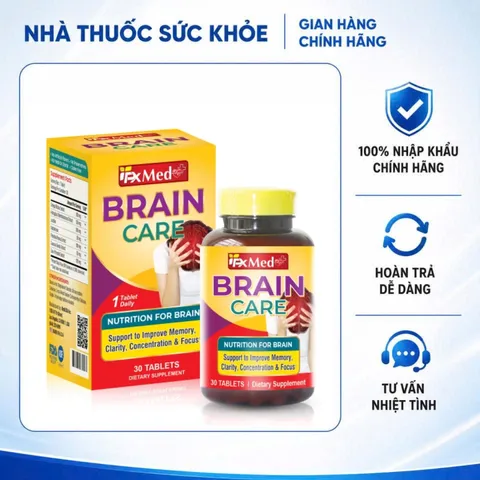 (Hàng nhập khẩu) PxMed Brain Care MediUSA 30 Viên - Hỗ Trợ Tuần Hoàn Não
