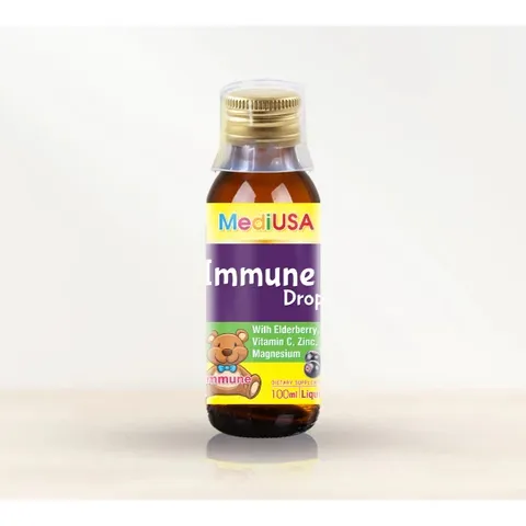 (Hàng nhập khẩu) Siro Immune Drops MediUSA hỗ trợ tăng đề kháng cho trẻ - Chai 100ml