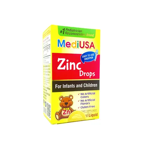 (Hàng nhập khẩu) Siro Zinc Drops MediUSA hỗ trợ bổ sung kẽm dạng giọt cho trẻ - Chai 30ml