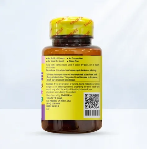 (Hàng nhập khẩu) Viên uống hỗ trợ trắng da MediUSA Glutathione Skin Whitening - Lọ 60 viên