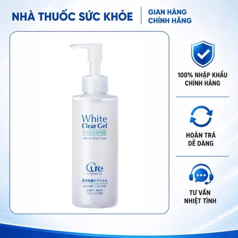 (Hàng nhập khẩu) Cure White Clear Gel 200g - Tẩy Da Chết Cho Da Nhạy Cảm