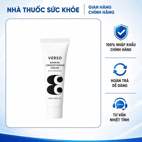 (Hàng nhập khẩu) Verso Barrier Strengthening Cream 10ml - Kem Dưỡng Hỗ Trợ Phục Hồi Da, Củng Cố Lớp Bảo Vệ Da