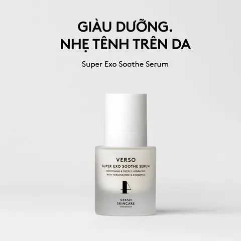 (Hàng nhập khẩu) Verso Super Exo Soothe Serum 30ml - Tinh Chất Hỗ Trợ Cấp Ẩm Làm Dịu Da