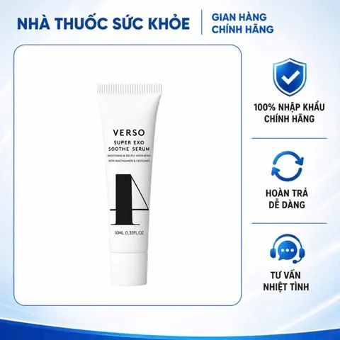 (Hàng nhập khẩu) Verso Super Exo Soothe Serum 10ml - Tinh Chất Hỗ Trợ Cấp Ẩm Làm Dịu Da
