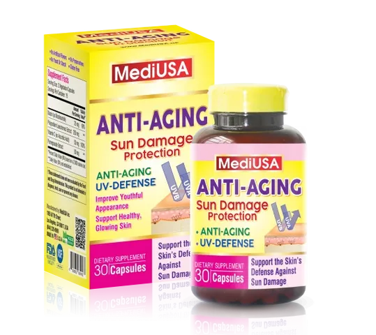 Hàng nhập khẩu - Viên uống Anti-Aging MediUSA hỗ trợ làm đẹp và trẻ hóa da của Mỹ - Lọ 30 viên