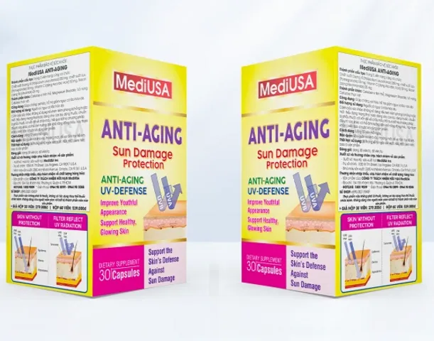 Hàng nhập khẩu - Viên uống Anti-Aging MediUSA hỗ trợ làm đẹp và trẻ hóa da của Mỹ - Lọ 30 viên