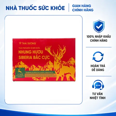 (Hàng chính hãng) Thực phẩm bảo vệ sức khỏe Nhung Hươu Siberia Bắc Cực hộp 15 viên