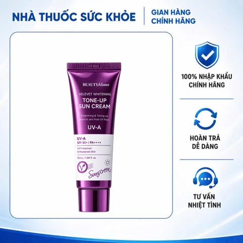 (Hàng nhập khẩu) Beauty Drama Velvet Whitening Tone Up Sun Cream SPF50+/PA++++ 50ml - Kem Chống Nắng Hỗ Trợ Nâng Tông