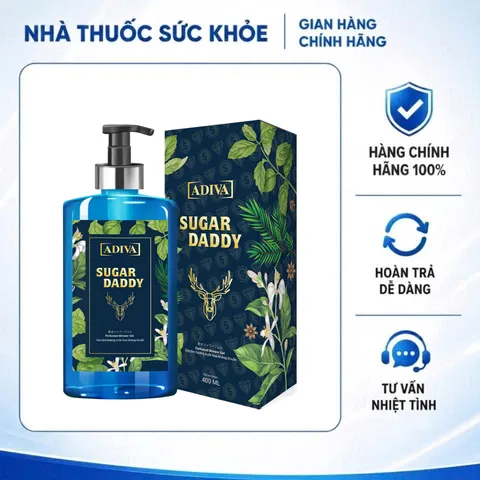 (Hàng chính hãng) Sữa Tắm Kháng Khuẩn Hương Nước Hoa Adiva Sugar Daddy 400ml