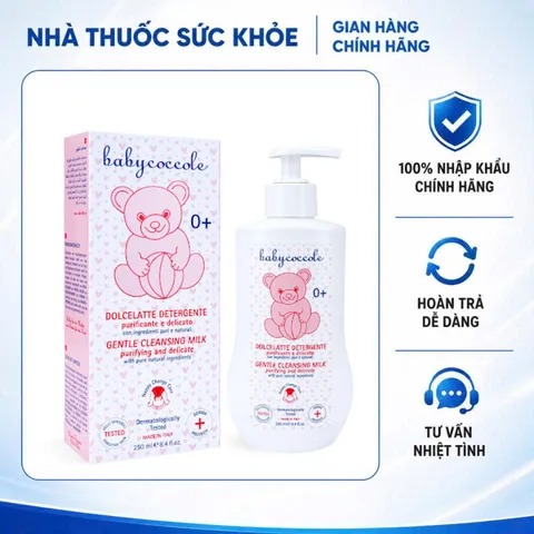 (Hàng nhập khẩu) Sữa Làm Sạch Da Vùng Tã Bỉm Babycoccole 250ml