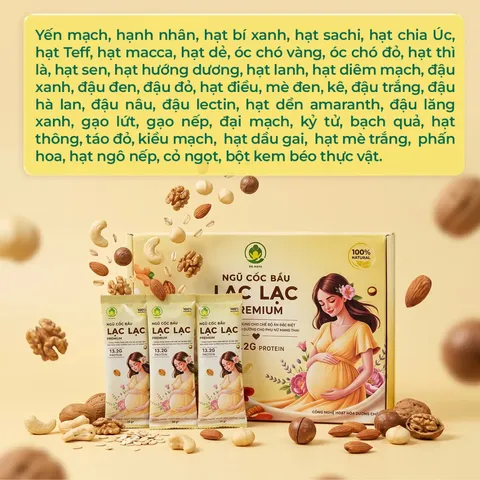 (Hàng chính hãng) Ngũ Cốc Bầu Lạc Lạc Premium Dr.Maya Hộp 30 Gói x 20g