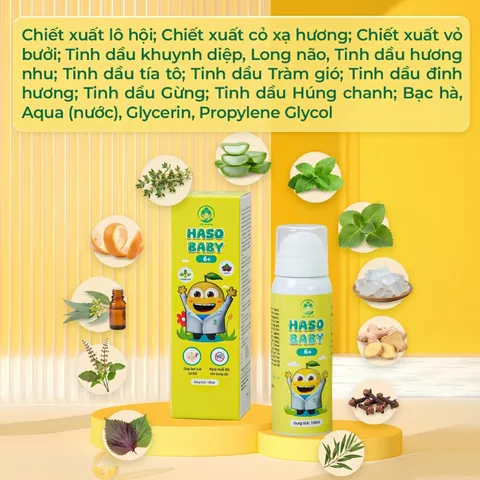 (Hàng chính hãng) Xịt Làm Mát Da Haso Baby 6+ Dr.Maya 100ml