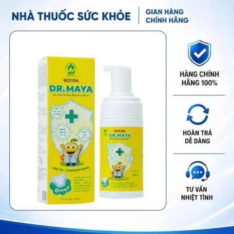 (Hàng chính hãng) Bọt Da Dr.Maya Chai 100ml - Hỗ Trợ Làm Dịu, Dưỡng Ẩm Da Bé