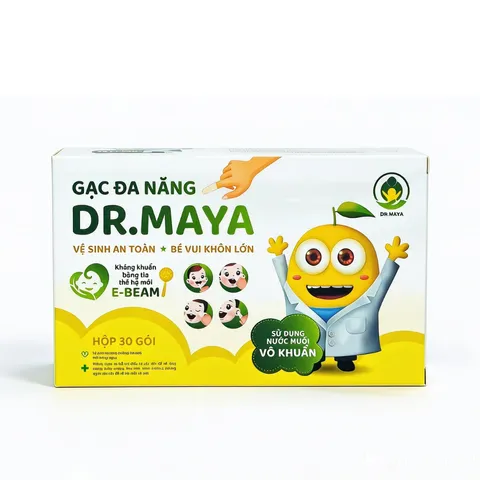 (Hàng chính hãng) Gạc Đa Năng Dr.Maya Hộp 30 Gói - Hỗ Trợ Vệ Sinh Khoang Miệng, Tai, Mắt, Mũi
