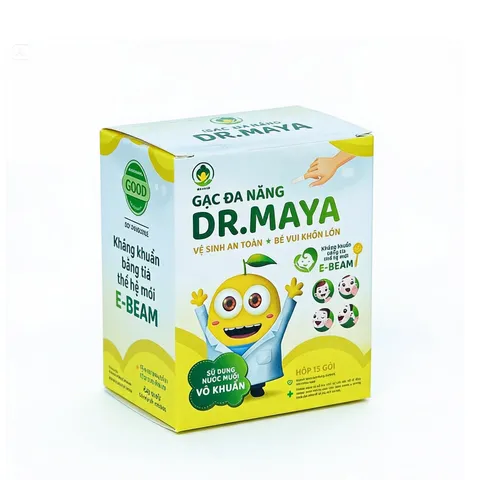 (Hàng chính hãng) Gạc Đa Năng Dr.Maya Hộp 15 Gói - Hỗ Trợ Vệ Sinh Khoang Miệng, Tai, Mắt, Mũi