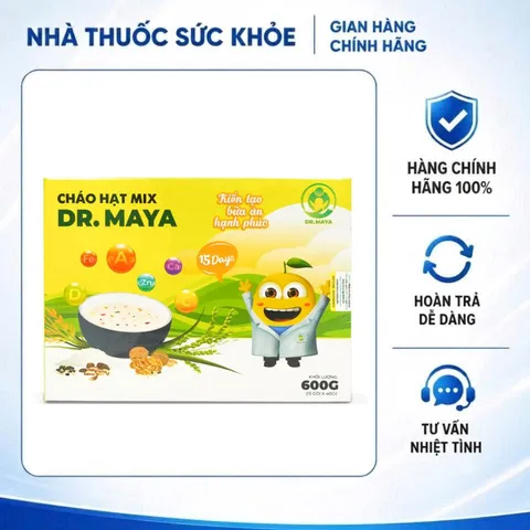 (Hàng chính hãng) Cháo Hạt Mix Dr.Maya 600g (15 Gói x 40g) - Hỗ Trợ Ăn Dặm Cho Bé