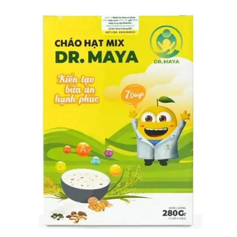 (Hàng chính hãng) Cháo Hạt Mix Dr.Maya 280g (7 Gói x 40g) - Hỗ Trợ Ăn Dặm Cho Bé
