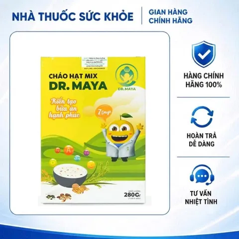 (Hàng chính hãng) Cháo Hạt Mix Dr.Maya 280g (7 Gói x 40g) - Hỗ Trợ Ăn Dặm Cho Bé